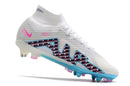 Chuteira Nike Mercurial Superfly IX Elite SG Campo - Azul e Branco